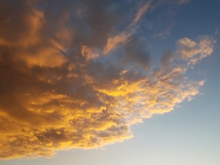 Fototapeta na wymiar cloud during sunset