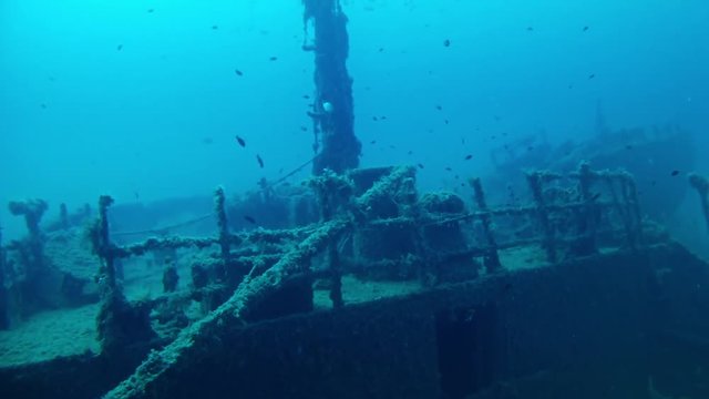 Ship wreck in the Mediterranean sea