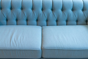 Modern luxury sky blue fabric sofa interior