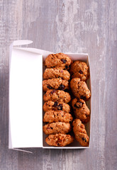 Muesli cookies in paper box