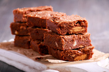 Hazelnut and white chocolate brownies