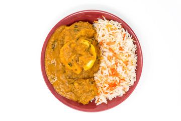Handmade Indian curry chicken rice
