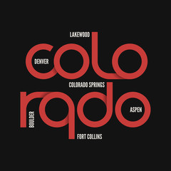 Colorado state. T-shirt and apparel vector design, print, typography, poster, emblem.