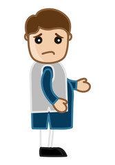 Sad Fat Man Character