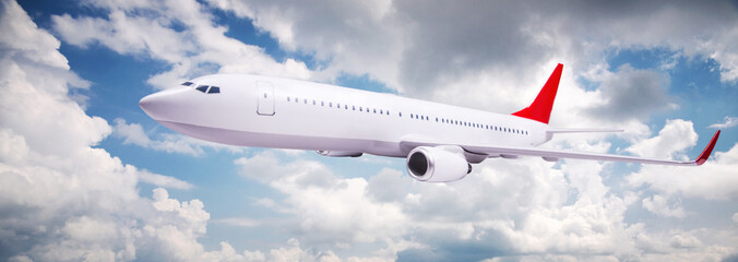 white passenger plane in the sky