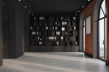 CEO office, bookcase and poster © ImageFlow