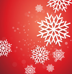 Naklejka na ściany i meble Snowflakes Christmas Background - clip-art vector illustration