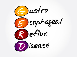 GERD - Gastroesophageal Reflux Disease, acronym health concept background