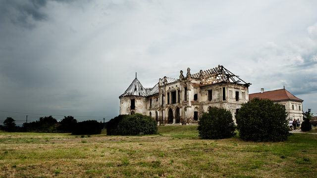 Desolate, Abandoned Manor House In Eastern Europe, Romania