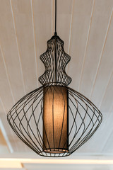 Modern ceiling lamp interior decorated