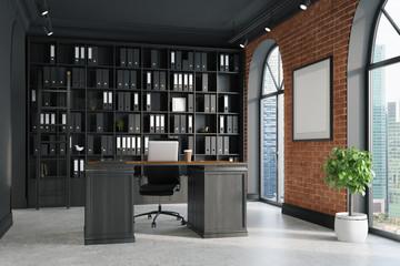 CEO office, bookcase and table © ImageFlow