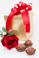 Red roses and chocolate