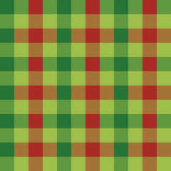 Seamless Christmas gingham check wrapping paper pattern