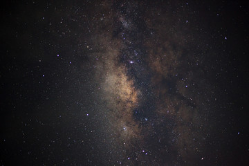 Close up of milky way galaxy with stars and space dust in the universe