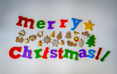 Christmas decoration isolated on white background.