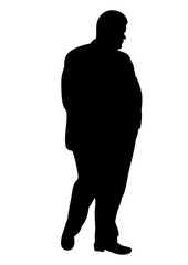 silhouette man stands alone