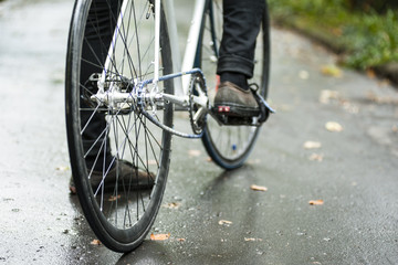 Naklejka premium city biking