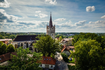Fototapeta na wymiar Church in Cesis, Latvia
