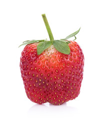 closeup strawberry isolated on white background