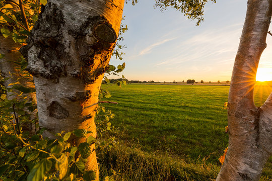 Sunset in East Frisia near Wiesmoor