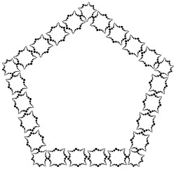 Frame i from decorative elements of black color