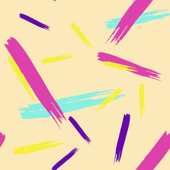 Hand drawn brush pattern in vector.Stylish geometric brush strokes.