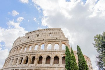 Fototapeta na wymiar The iconic Colosseum in Rome, Italy