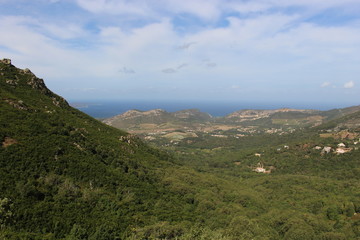 beautyful panorama in the north of corsica