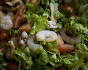 close-up of salad