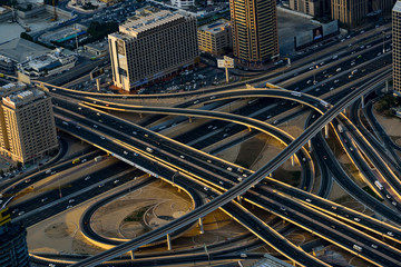 Fototapeta premium Dubai desde Burj Khalifa (atardecer)