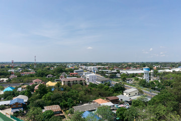 top view city khonkean., thailand