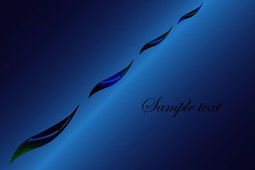 Abstract waves on a blue background