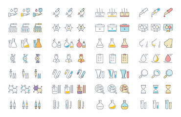 Naklejka premium Set Vector Flat Line Icons Ottawa