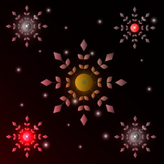 Abstract background with snowflakes