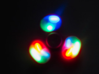 Colorful sphere light in dark background