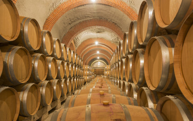 Barrels of wine