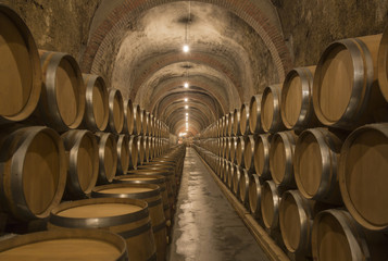 Barrels of wine