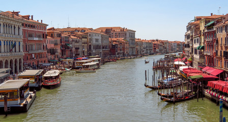 Fototapeta na wymiar Venice - View from water canal to old buildings