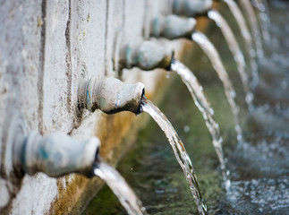 Water from a pipe