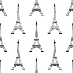 Fototapeta na wymiar Seamless of Eiffel tower