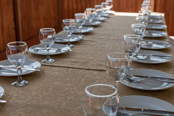 Table served for banquet