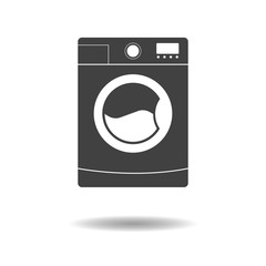 Washing Machine icon - simple flat design isolated on white background, vector