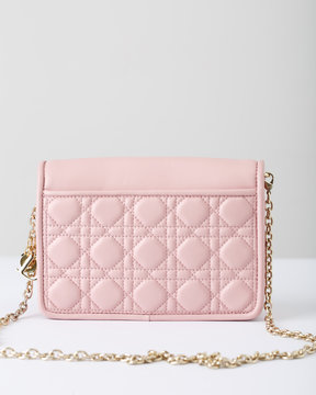 The Pink Clutch With Golden Chain