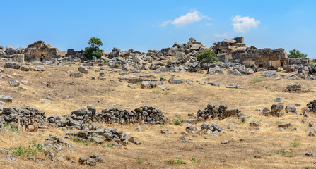 The fields of archaeological ruined stones
