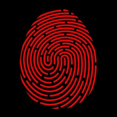 ID app icon. Fingerprint vector illustration