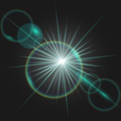 Vector sunlight special lens flare light effect. Sun flash