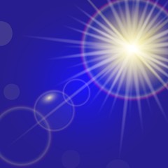 Vector sunlight special lens flare light effect. Sun flash