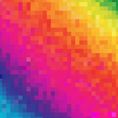 Abstract colorful background of squares. Geometric texture. Halftone effect