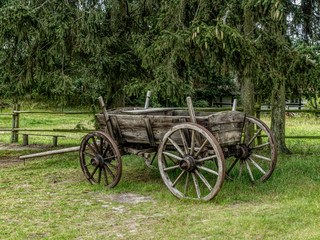Fototapeta na wymiar Old wooden cart