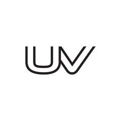 initial letter logo line unique modern UA to UZ